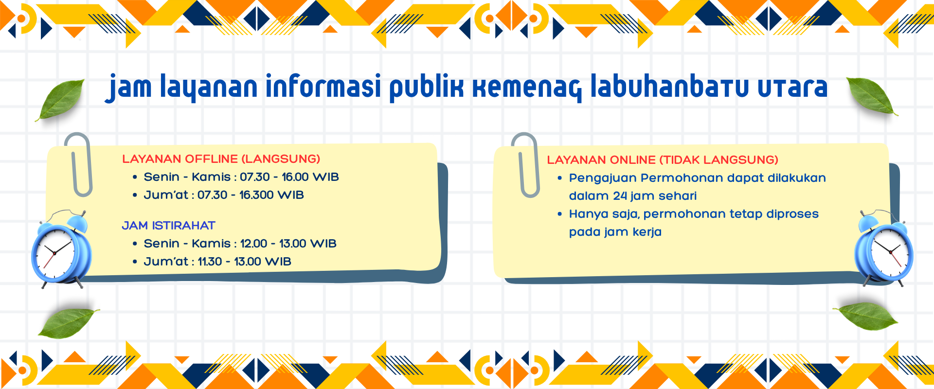 Waktu Pelayanan